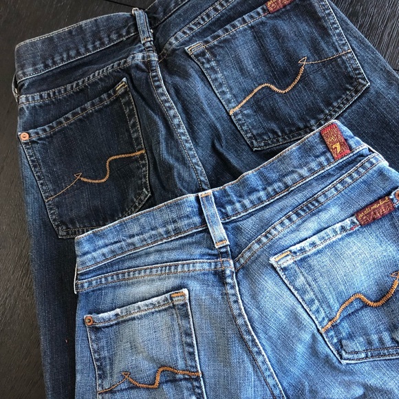 9 pairs of women’s designer denim jeans. 7 for all mankind, true religion & more - Picture 4 of 15